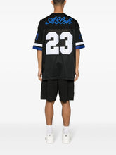 logo appliqué panelled T-shirt